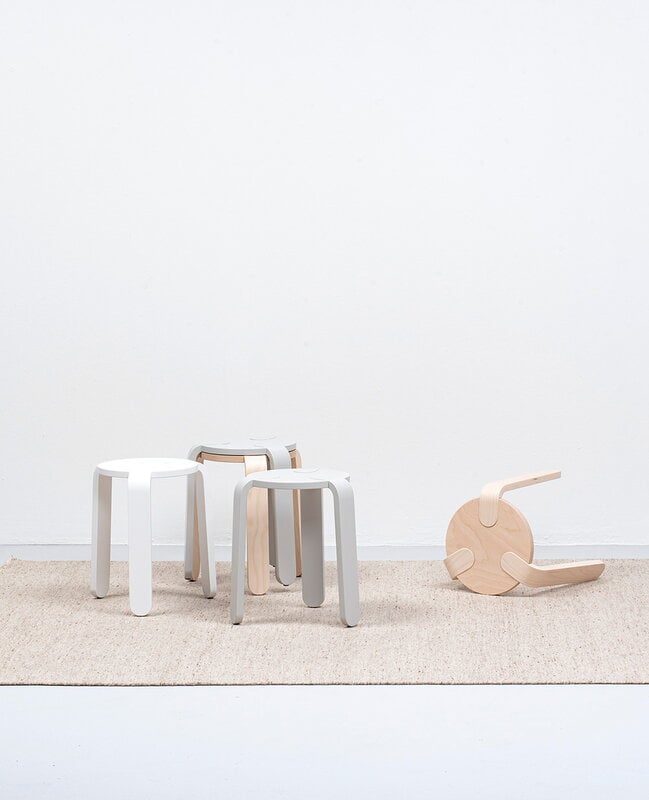 Muoto Collection Lulu stool, white, decoration image