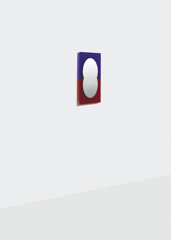Petite Friture Wander mirror, 40 x 55 cm, purple - brown red, decoration image