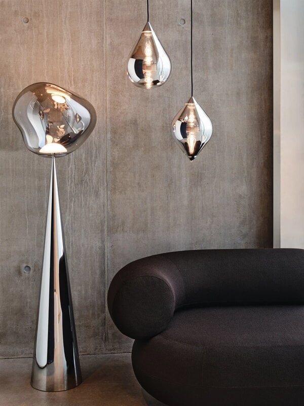 Tom Dixon Melt Cone Fat lattiavalaisin, LED, nikkeli - hopea, näkymä 7