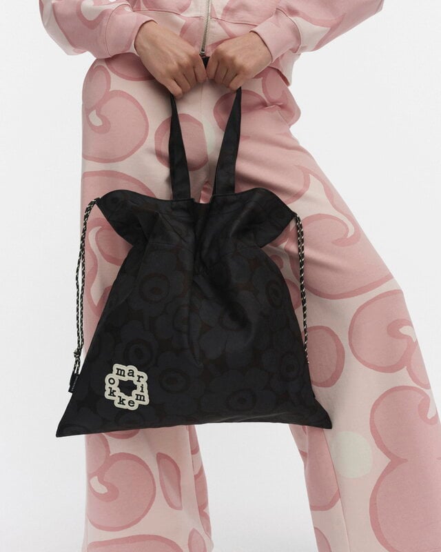 Marimekko Metka Mini Unikko Kioski shoulder bag, dark grey - black