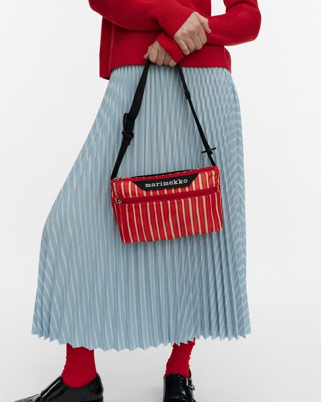 Marimekko Neat Crossbody Piccolo shoulder bag, S, red - beige, decoration image
