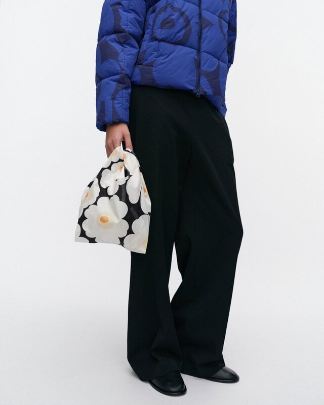 Marimekko Borsa Mini Smartbag Unikko, bianco sporco - nero - arancione, vista 2