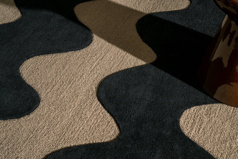 Marimekko Lokki Teppich, schwarz, dekorationsbild