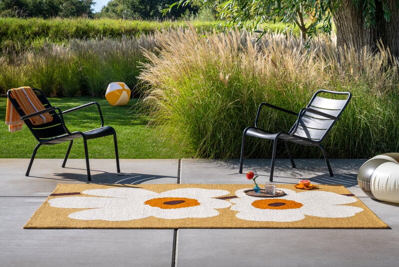 Marimekko Unikko Anniversary Outdoor rug, honey | Finnish Design Shop
