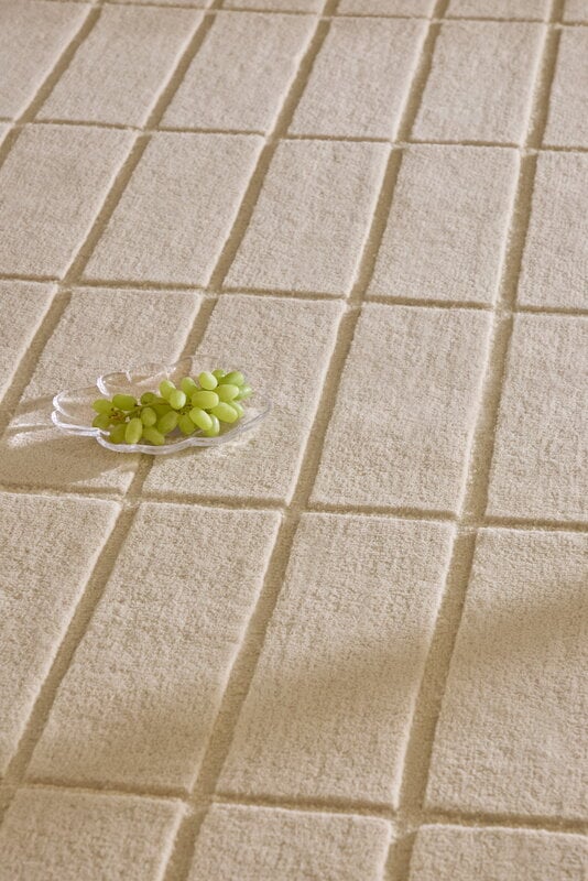 Marimekko Tiiliskivi matto, luonnonvalkoinen, sisustuskuva
