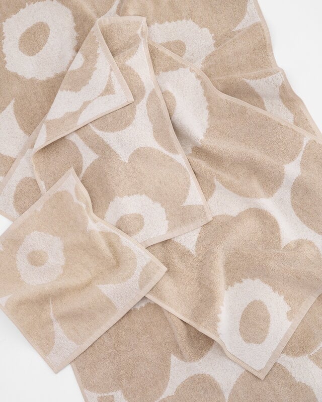 Marimekko Unikko serviette d’invité 30 x 50 cm, blanc cassé - lin, image décorative