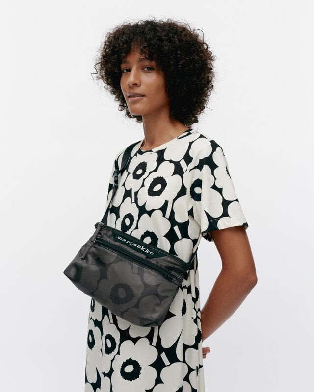 Marimekko Neat Crossbody Unikko shoulder bag, S, dark grey - grey
