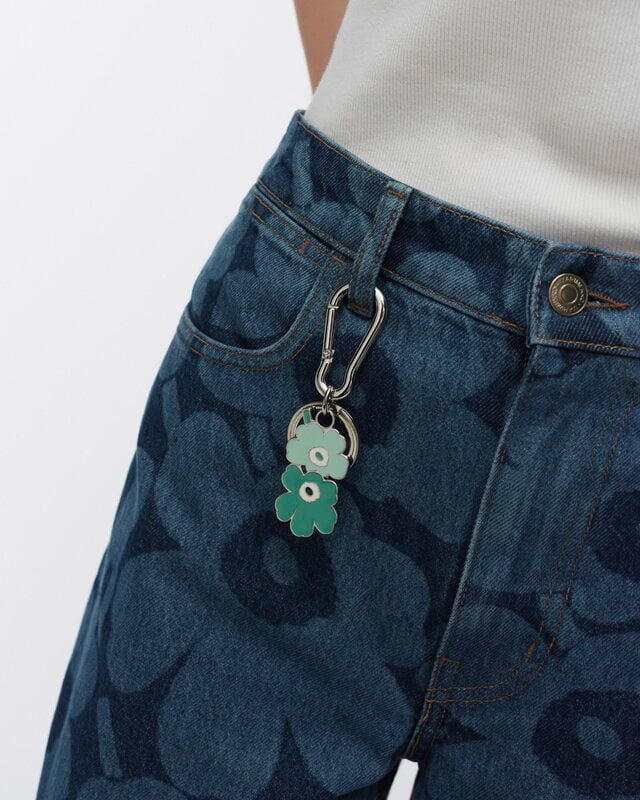 Marimekko Puhallus I Unikko Kioski porte-clés, turquoise - vert, image décorative