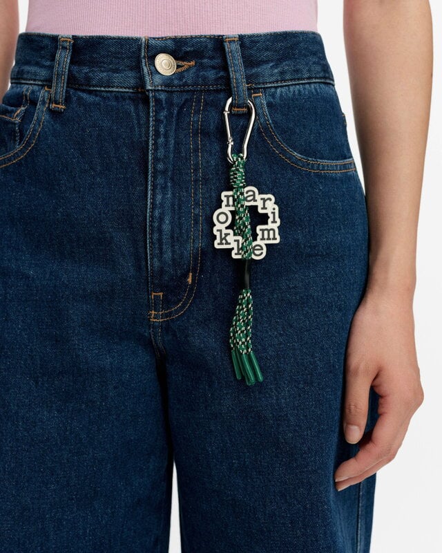 Marimekko Leijua Kioski keychain, green - white, decoration image