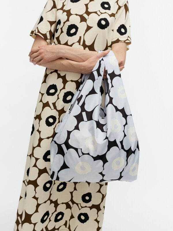 Marimekko Smartbag Unikko Tasche, hellblau - schwarz - cremeweiß, dekorationsbild