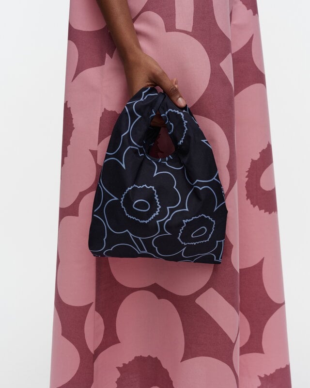 Marimekko Mini Smartbag Piirto Unikko bag, dark blue - light blue, decoration image