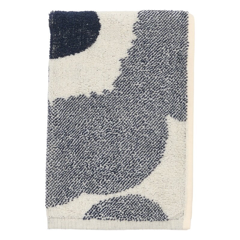 Marimekko Unikko guest towel, 30 x 50 cm, off-white - blueberry