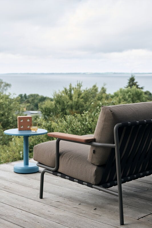 Muuto Table basse Linear Steel, 42 cm, bleu pâle, image décorative