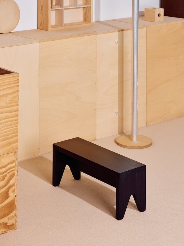HAY Manolito taburete, largo, negro, imagen de decoración