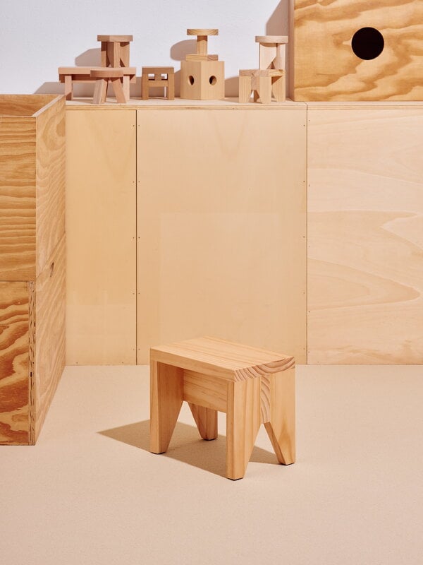 HAY Manolito stool, short, natural, decoration image