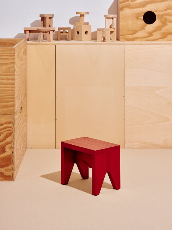 HAY Manolito stool, short, red, decoration image