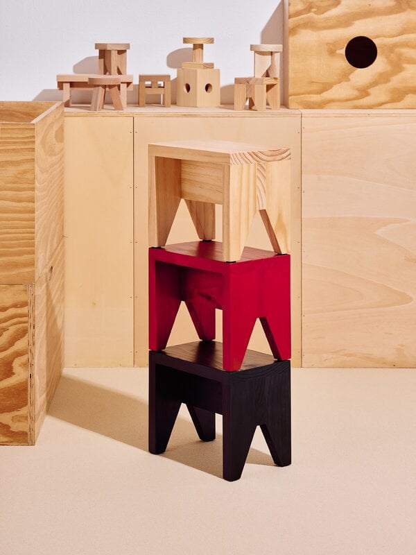 HAY Manolito stool, short, red, decoration image