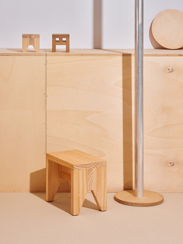 HAY Manolito stool, short, natural, decoration image