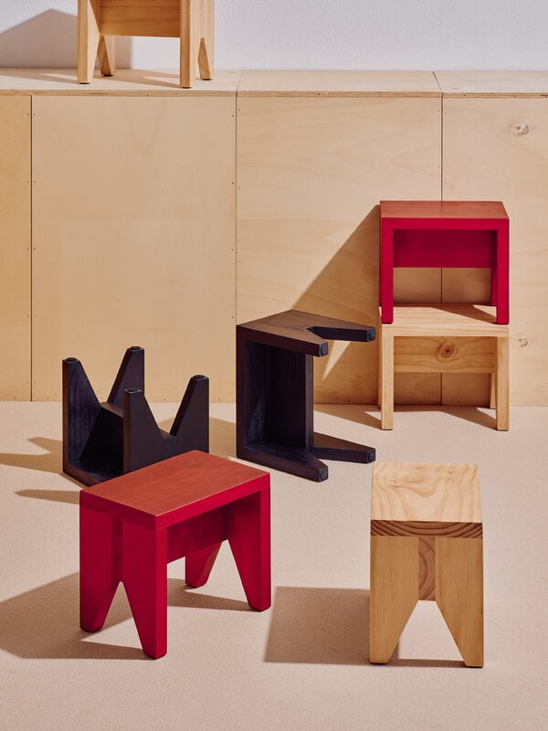 HAY Manolito stool, short, red, decoration image