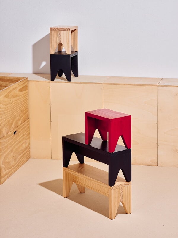 HAY Manolito stool, short, red, decoration image