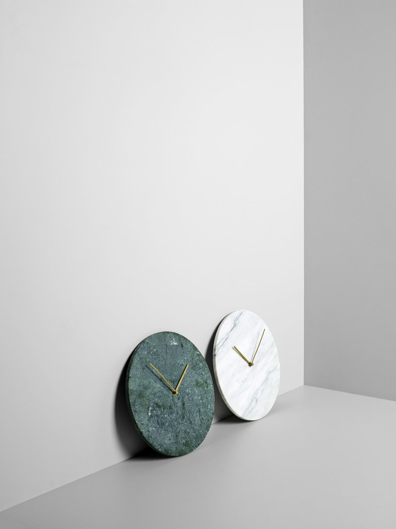 Menu Marble wall clock, green Finnish Design Shop