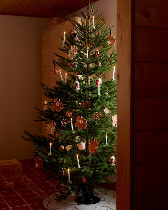 Marimekko Piirto Unikko ornament, pink - gold, view 2
