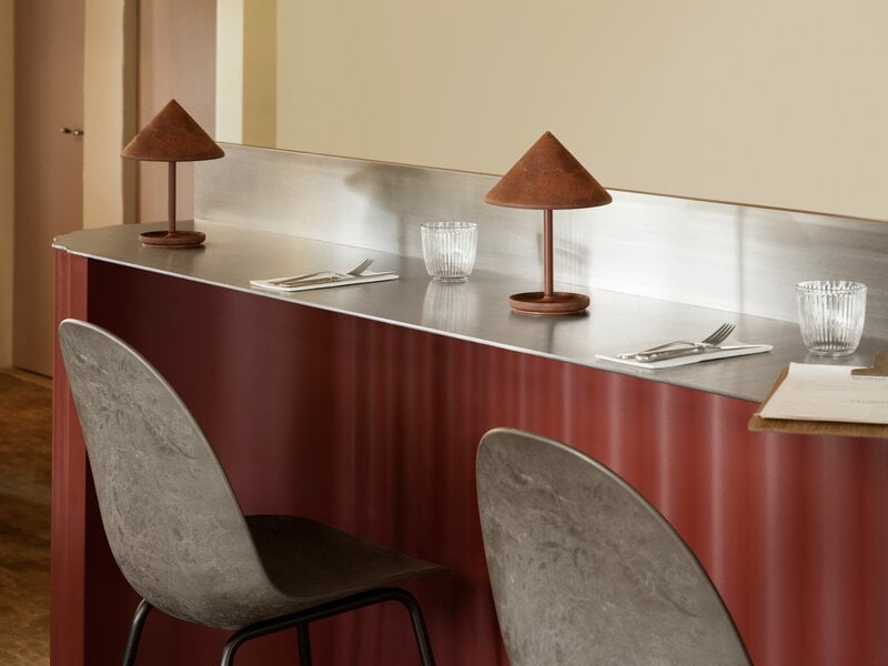 Mater Terra  portable lamp, coffee waste rust red, decoration image