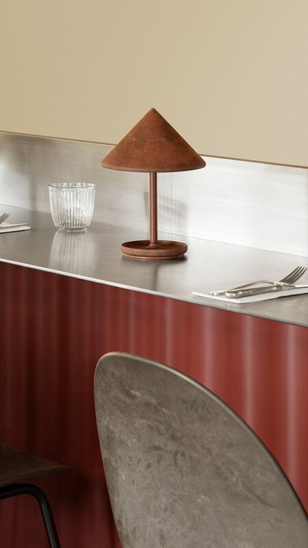 Mater Terra  portable lamp, coffee waste rust red, decoration image