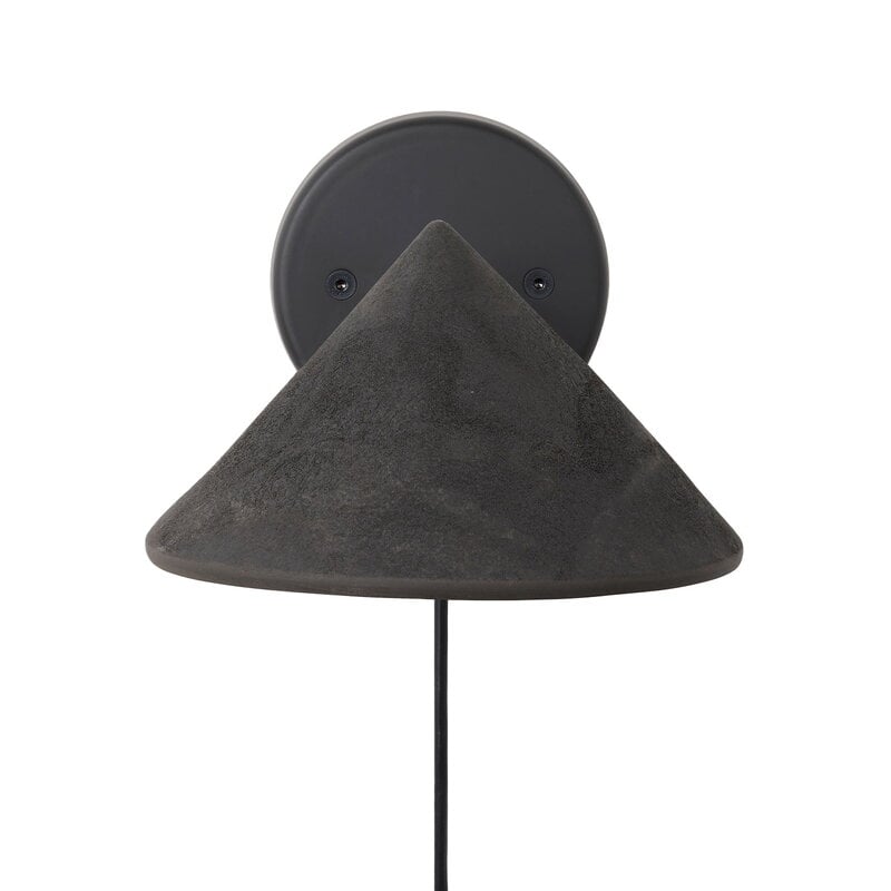 Mater Terra wall lamp, coffee waste black, decoration image