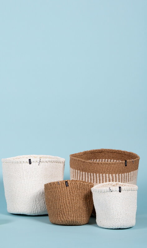 Mifuko Kiondo basket S, white, decoration image