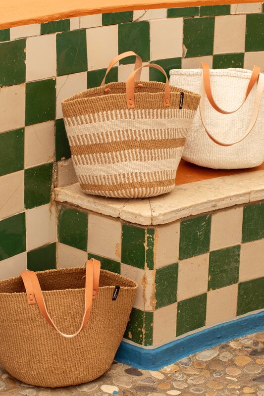 Mifuko Kiondo shopper basket, M, brown, decoration image