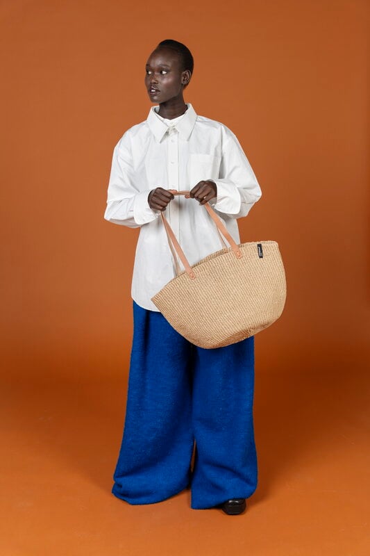 Mifuko Kiondo shopper basket, M, brown, decoration image