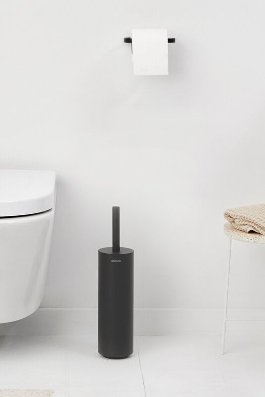 MODERN SLEEK BATHROOM Shelf and Double Toilet Roll Holder Black Metal Wc  Loo Lavatory Toilet Roll Holder 