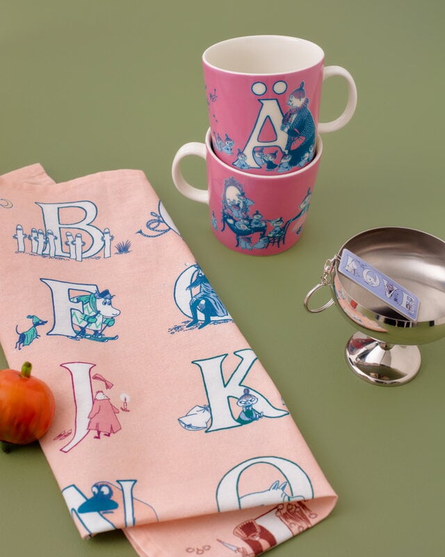 Moomin Arabia Moomin kitchen towel set, 50 x 70 cm, Alphabets, view 2