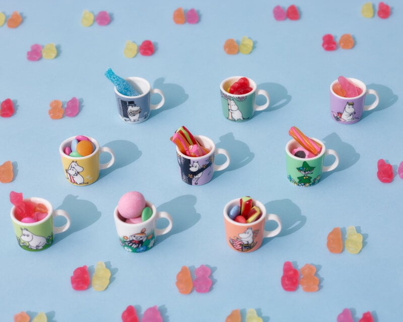 Moomin Arabia Mumin mini mugg, Kärlek blå, dekorationsbild