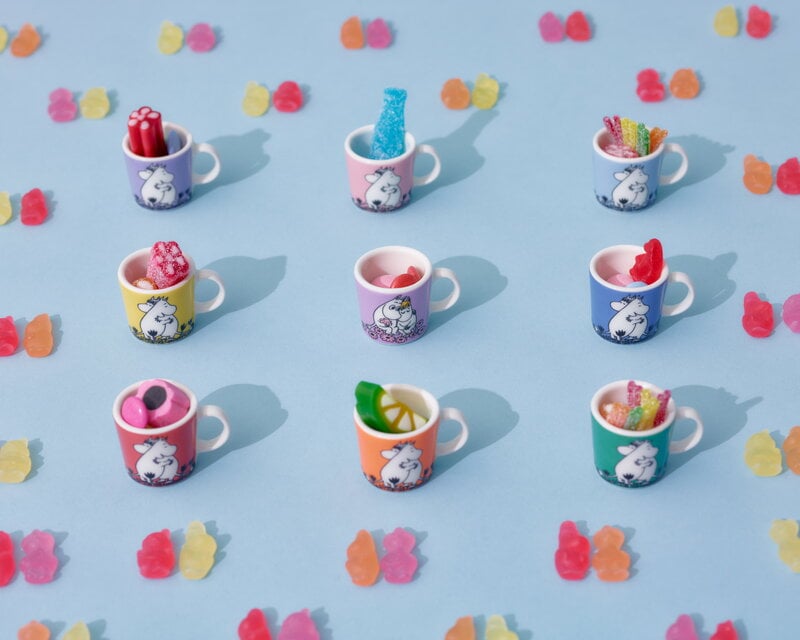 Moomin Arabia Mumin mini mugg, Kärlek blå, dekorationsbild