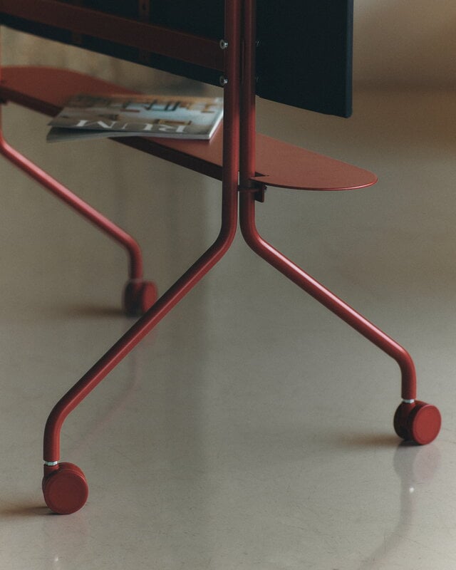 Pedestal Moon Rollin' TV stand, burnin red, view 7