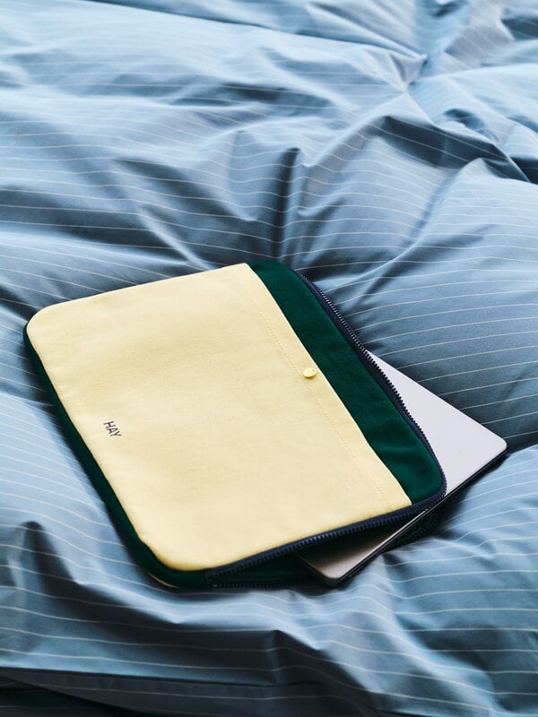 HAY Funda nórdica Fineline, azul, imagen de decoración