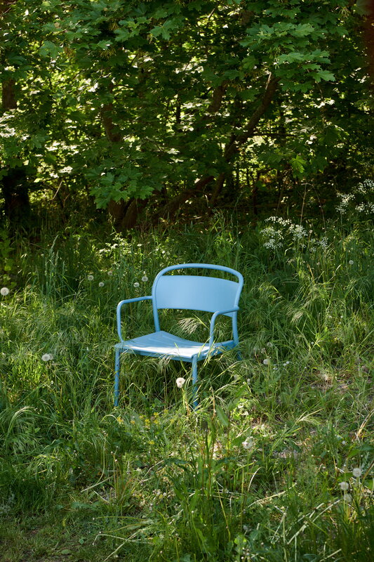Muuto Fauteuil lounge Linear Steel, bleu pâle, image décorative