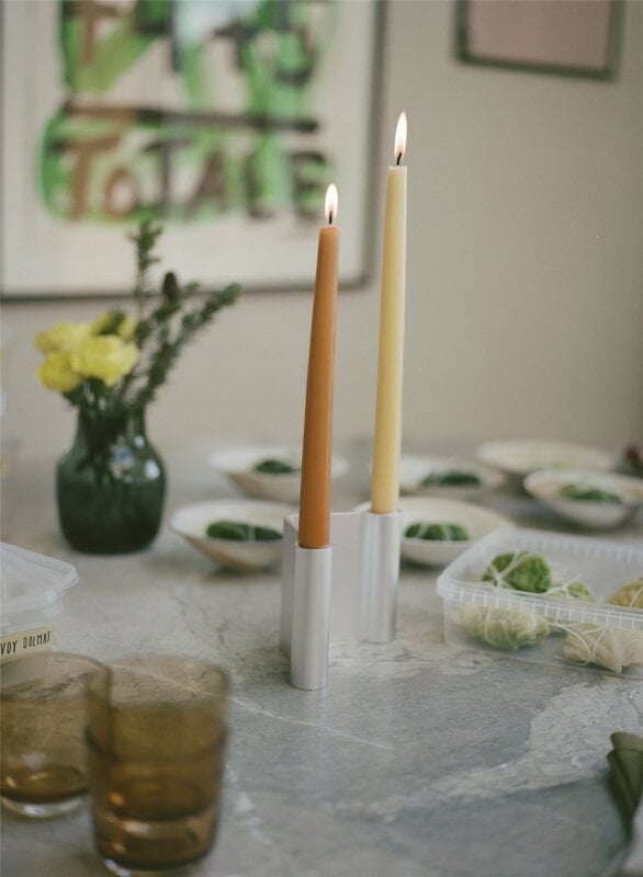 Muuto Pair candleholder, 11 cm, aluminium, decoration image