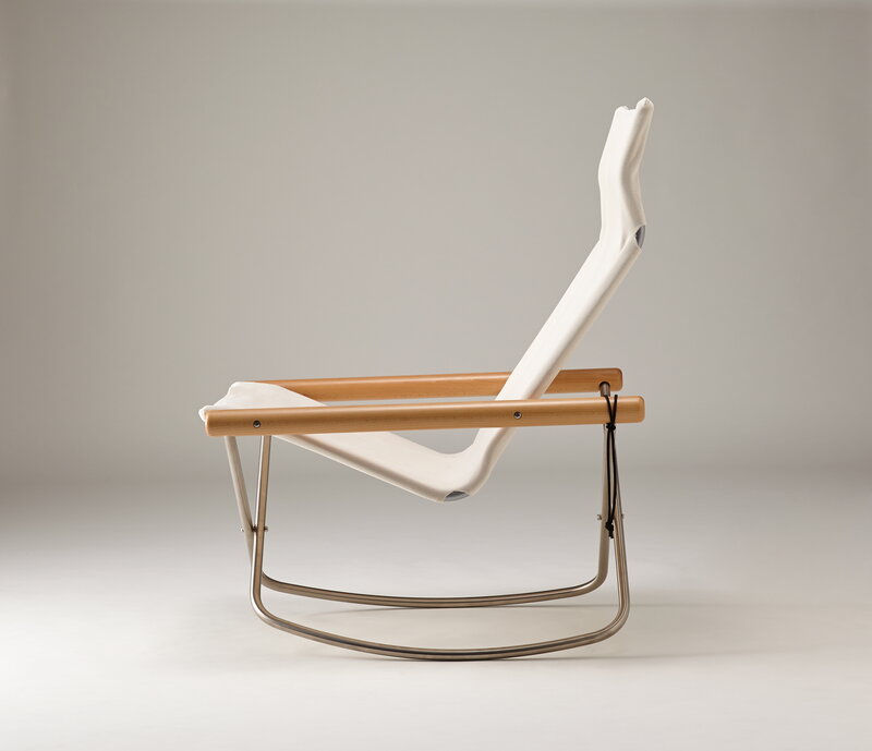 Nychair X rocking chair, beech - white | Finnish Design Shop