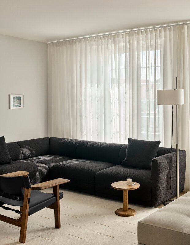 Fredericia The Spanish Chair, pelle di cavallo marrone scuro - noce oliato, immagine decorativa