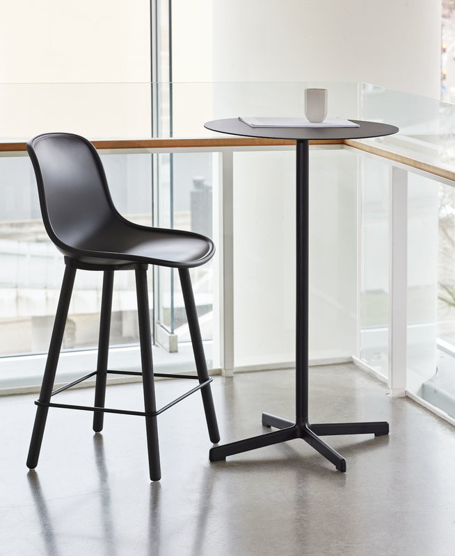 Hay Neu 12 bar stool, soft black black oak black 65 cm Finnish Design Shop