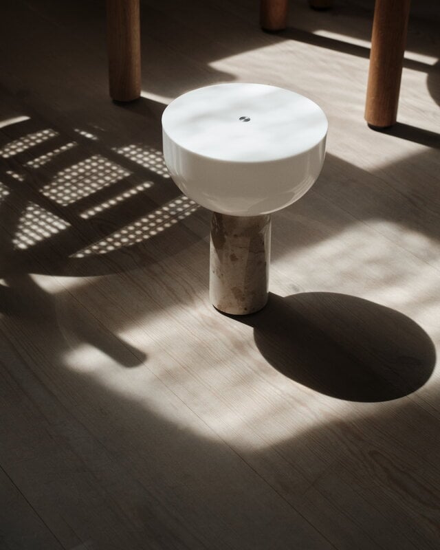 New Works Kizu portable table lamp, Kunis Breccia marble, decoration image