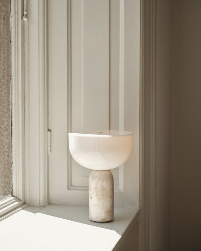 New Works Kizu portable table lamp, Kunis Breccia marble, decoration image