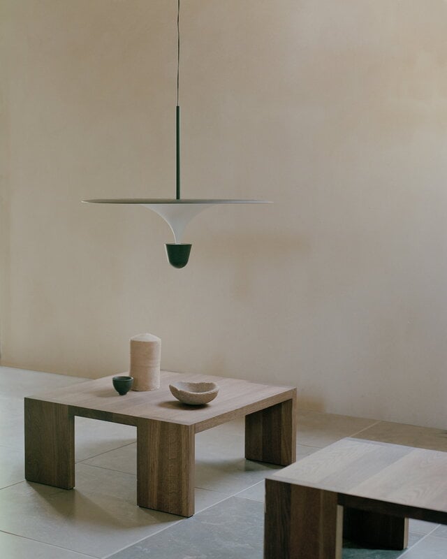 New Works Kantarell pendant lamp, 60 cm, black - white, decoration image