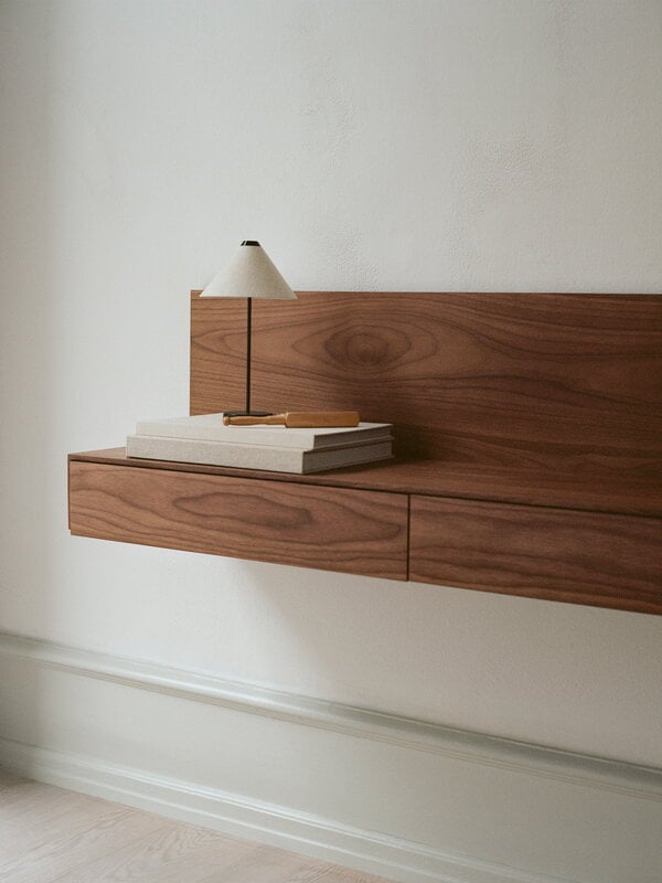 New Works Tana wall mounted media module, walnut, decoration image