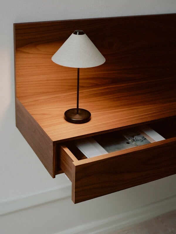 New Works Tana wall mounted media module, walnut, decoration image