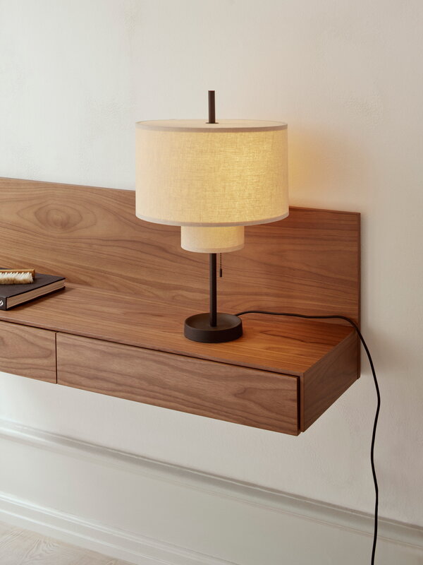 New Works Tana wall mounted media module, walnut, decoration image