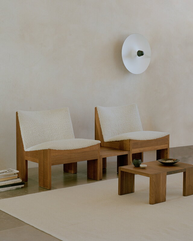 New Works Tenon side table, small, fumed oak, decoration image